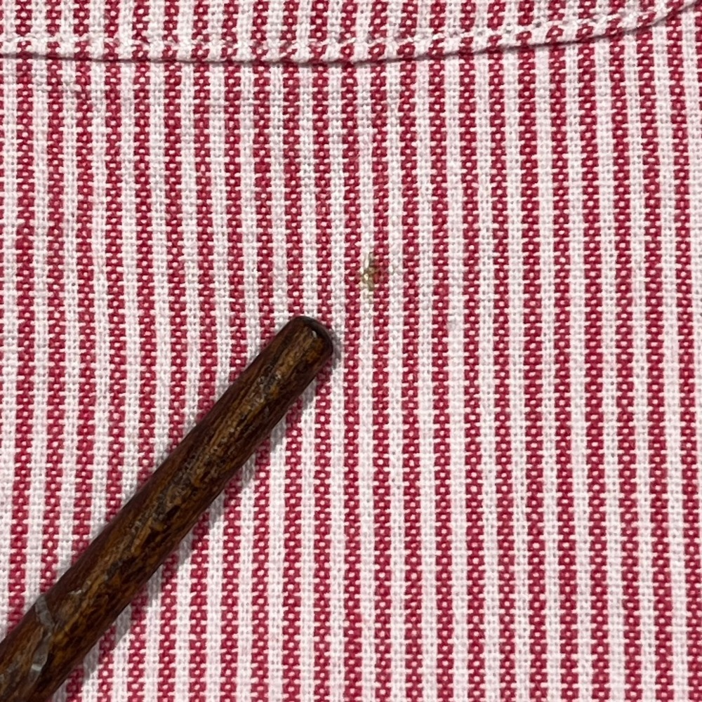 Polo Ralph Lauren Button Down Mens M Red Hickory Stripe Shirt Long Sleeve *Flaw - Picture 6 of 10